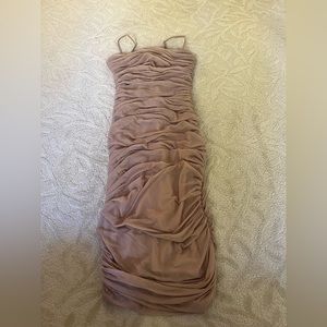 Aritzia Ruched Bodycon Midi Dress